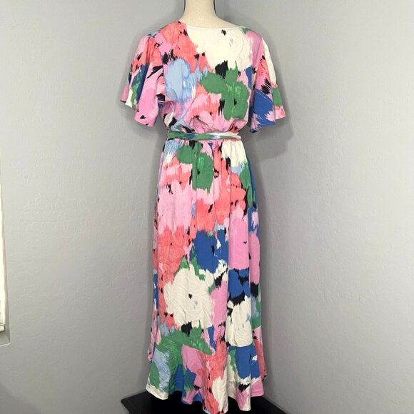 *SOLD* Ava & Viv Floral Hi Low Ruffle Flutter Sleeve Dress XXL - Picture 7 of 10